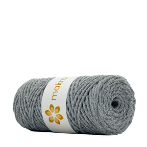 Cuerda Algodón 2mm Makrama 100m Gris Denim