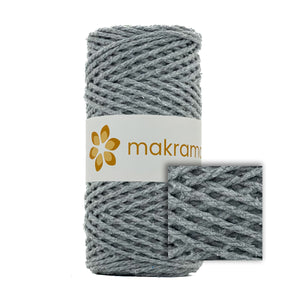 Cuerda Algodón 2mm Makrama 100m Gris Denim