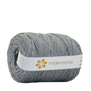 Hilaza Algodón 3mm Makrama 1kg Gris Denim