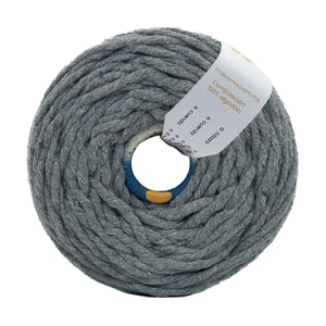 Hilaza Algodón 3mm Makrama 1kg Gris Denim