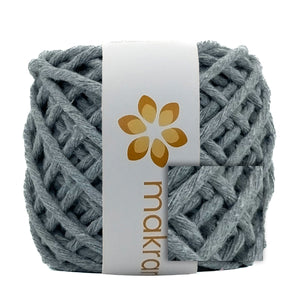 Hilaza Algodón Mini 3mm Makrama 150gr Gris Denim