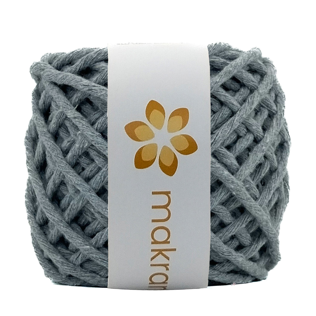 Hilaza Algodón Mini 3mm Makrama 150gr Gris Denim