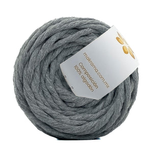 Hilaza Algodón Mini 4mm Makrama 150gr Gris Denim