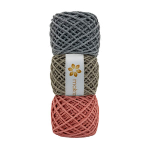 Kit Cuerda Makrama 2mm Colores Varios 3pz