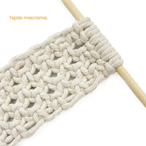 Hilaza Algodón 3mm Makrama 1kg Azul Claro