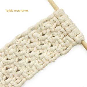 Hilaza Algodón 4mm Makrama 1kg Azul Cian