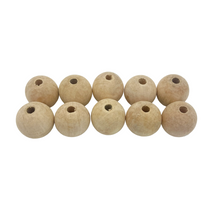 Cargar imagen en el visor de la galería, Cuentas Artesanales de Madera Makrama 40mm 10pz
