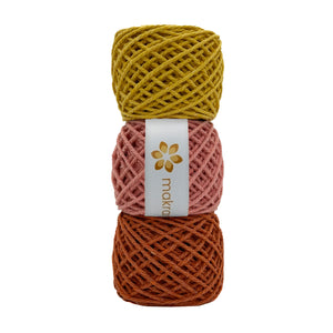 Kit Cuerda Makrama 2mm Colores Varios 3pz