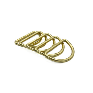 Medio Aro de Metal Makrama 4x2.5cm Dorado 5pz