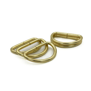 Medio Aro de Metal Makrama 4.5x3cm Dorado 5pz