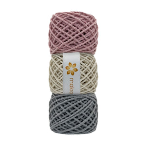 Kit Cuerda Makrama 2mm Colores Varios 3pz