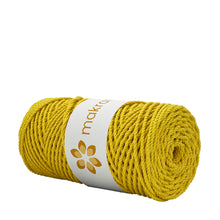 Cargar imagen en el visor de la galería, Cuerda Algodón 2mm Makrama 100m Amarillo Canario
