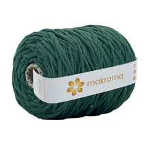 Cargar imagen en el visor de la galería, Hilaza Algodón 4mm Makrama 1kg Verde Pino
