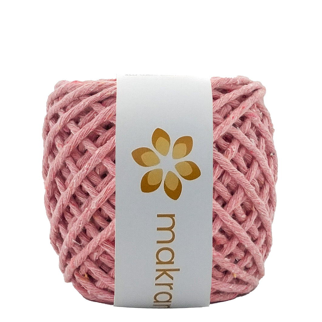 Hilaza Algodón Mini 3mm Makrama 150gr Rosa Crema