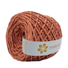 Cargar imagen en el visor de la galería, Hilaza Algodón 3mm Makrama 100m Ladrillo
