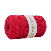 Cargar imagen en el visor de la galería, Cuerda Algodón 2mm Makrama 500gr Rojo Escarlata

