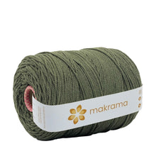 Cargar imagen en el visor de la galería, Cuerda Algodón 2mm Makrama 1kg Verde Oliva
