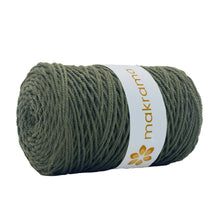 Cargar imagen en el visor de la galería, Cuerda Algodón 2mm Makrama 500gr Verde Oliva
