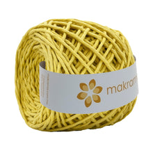 Cargar imagen en el visor de la galería, Hilaza Algodón 3mm Makrama 100m Amarillo Mantequilla
