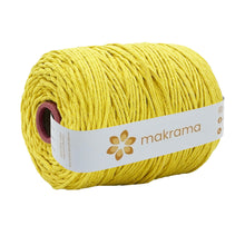 Cargar imagen en el visor de la galería, Hilaza Algodón 3mm Makrama 1kg Amarillo Canario
