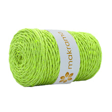 Cargar imagen en el visor de la galería, Cuerda Algodón 2mm Makrama 500gr Verde Neon

