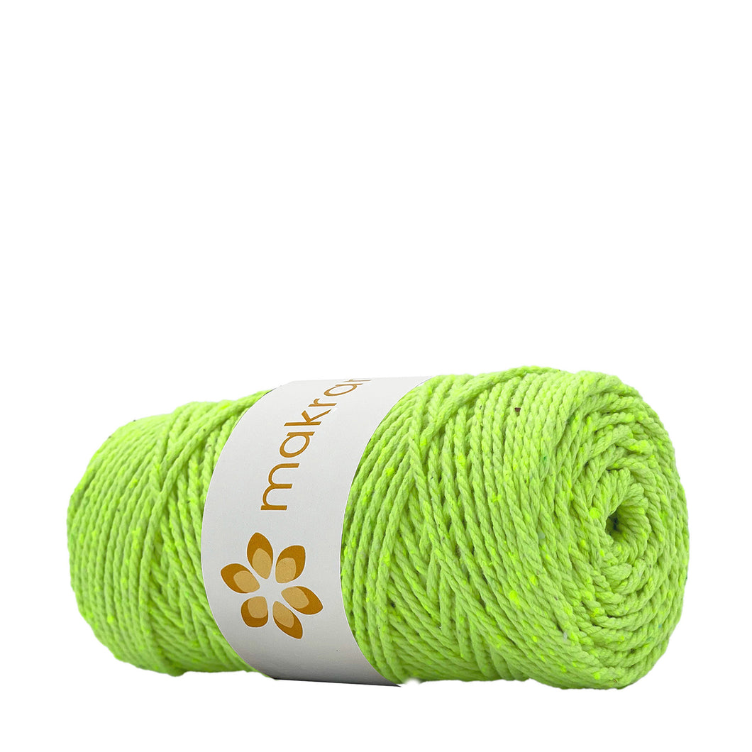 Cuerda Algodón 2mm Makrama 100m Verde Neon
