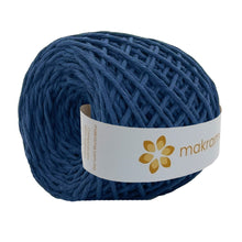 Cargar imagen en el visor de la galería, Hilaza Algodón 3mm Makrama 100m Azul Noche
