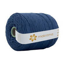 Cargar imagen en el visor de la galería, Hilaza Algodón 3mm Makrama 1kg Azul Noche
