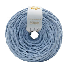 Cargar imagen en el visor de la galería, Hilaza Algodón 3mm Makrama 100m Azul Pastel
