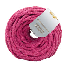 Cargar imagen en el visor de la galería, Hilaza Algodón Mini 4mm Makrama 150gr Rosa Fucsia
