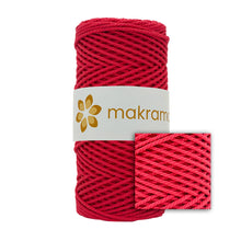 Cargar imagen en el visor de la galería, Cuerda Algodón 2mm Makrama 100m Rojo Escarlata
