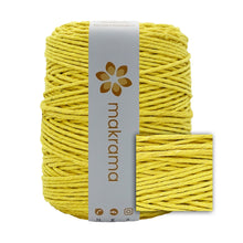 Cargar imagen en el visor de la galería, Hilaza Algodón 3mm Makrama 1kg Amarillo Canario
