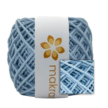 Cargar imagen en el visor de la galería, Cuerda Algodón Mini 2mm Makrama 150gr Azul Pastel
