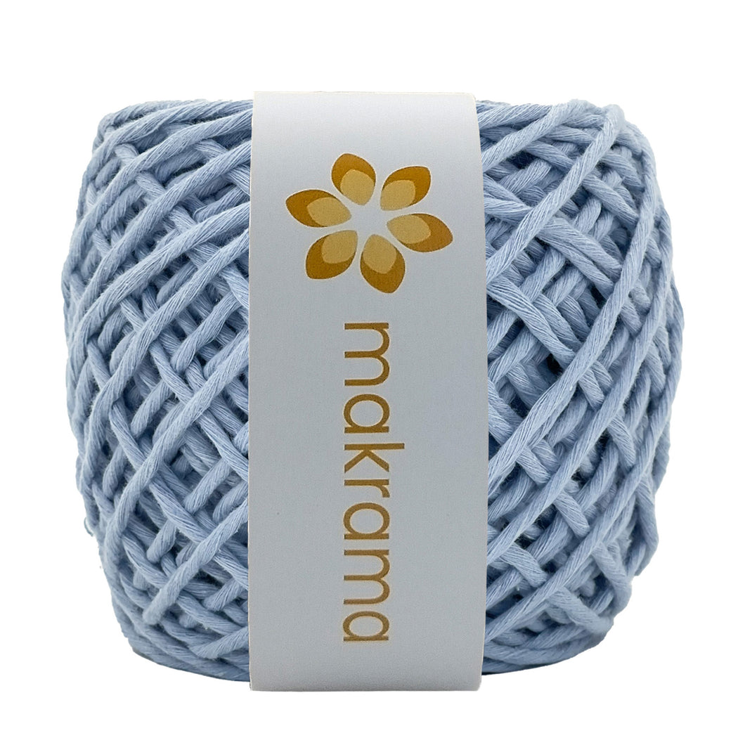 Hilaza Algodón 3mm Makrama 100m Azul Pastel