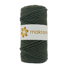 Cargar imagen en el visor de la galería, Cuerda Algodón 2mm Makrama 100m Verde Oliva
