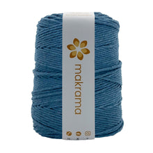 Cargar imagen en el visor de la galería, Hilaza Algodón 3mm Makrama 1kg Azul Pizarra
