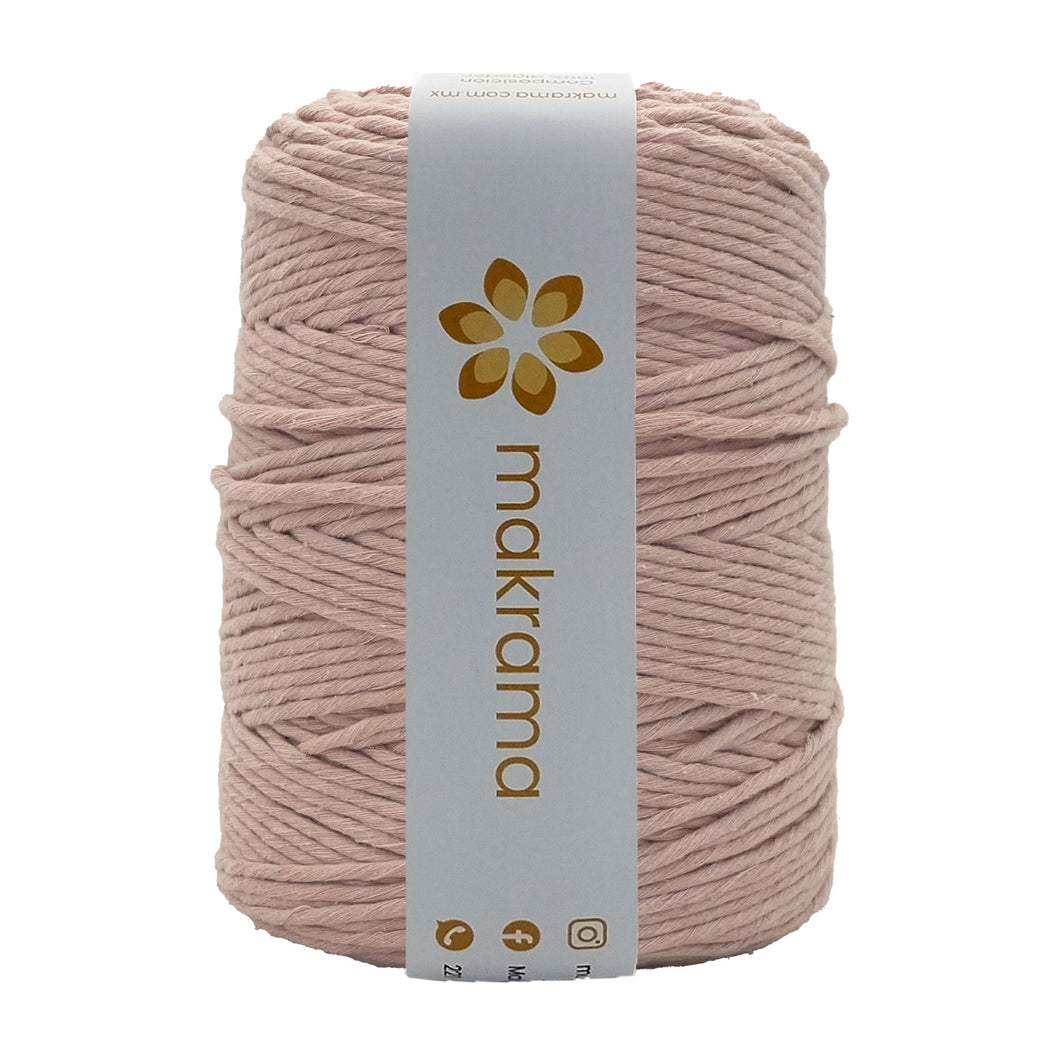 Hilaza Algodón 3mm Makrama 1kg Rosa Piñon