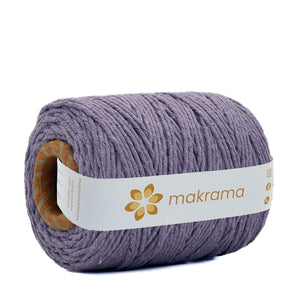 Hilaza Algodón 3mm Makrama 1kg Morado