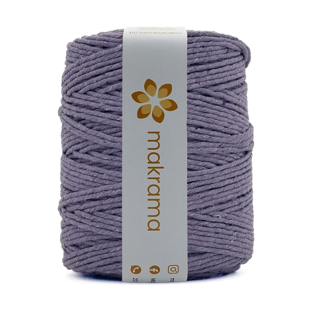 Hilaza Algodón 3mm Makrama 1kg Morado