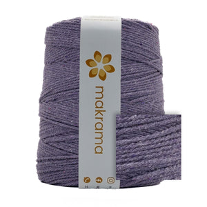 Cuerda Algodón 2mm Makrama 1kg Morado Uva