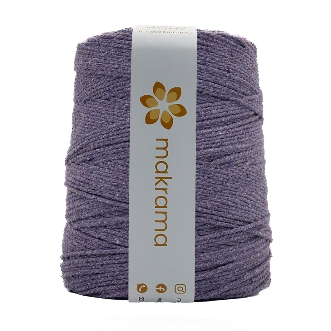 Cuerda Algodón 2mm Makrama 1kg Morado Uva