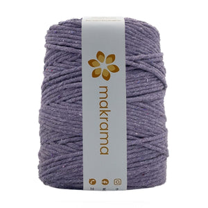 Hilaza Algodón 3mm Makrama 1kg Morado Uva