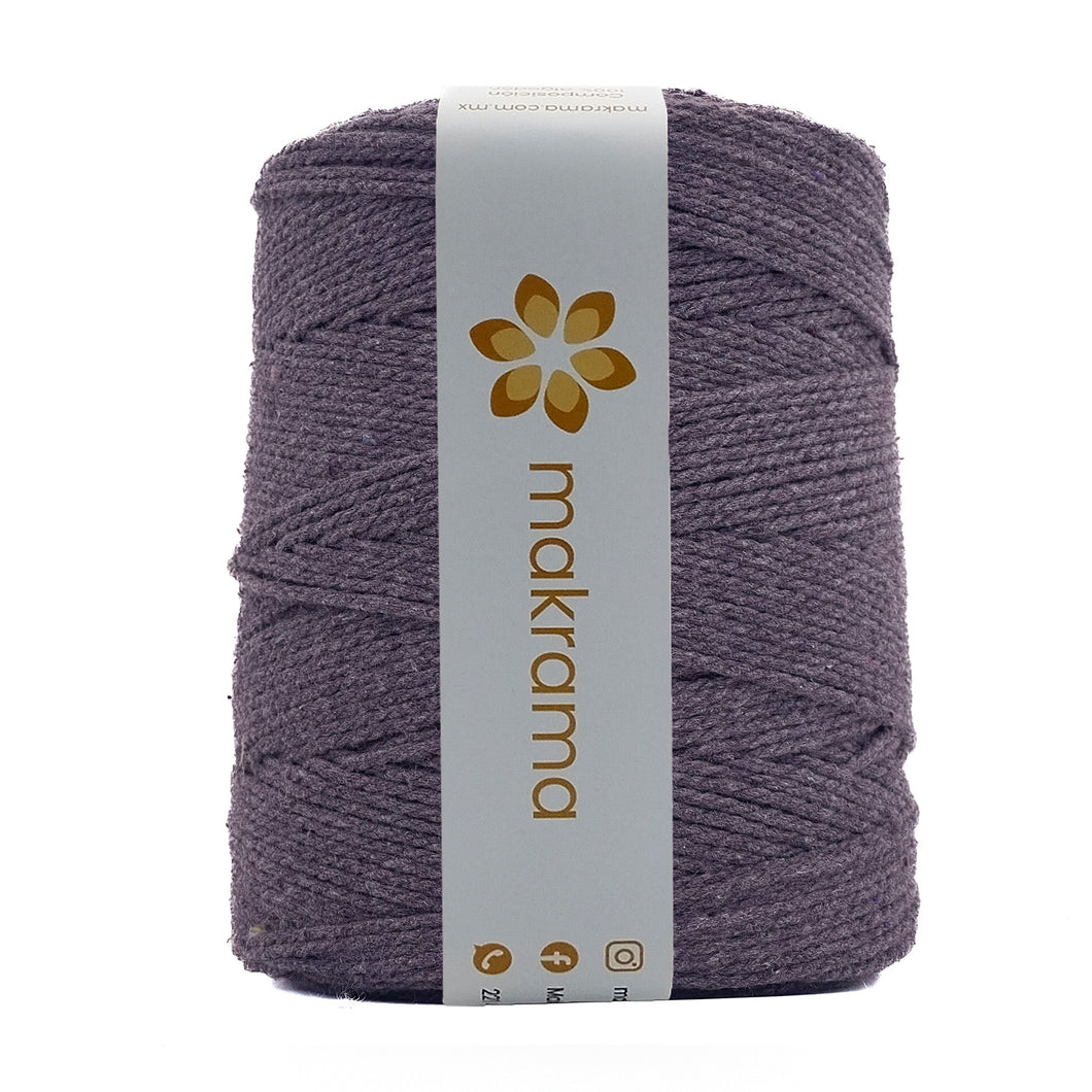 Cuerda Algodón 2mm Makrama 1kg Morado Zarza