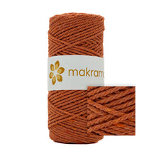 Cargar imagen en el visor de la galería, Cuerda Algodón 2mm Makrama 100m Ladrillo

