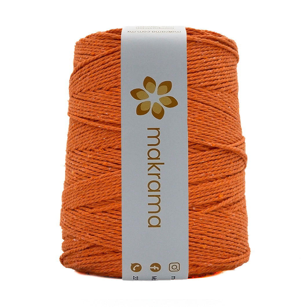 Cuerda Algodón 2mm Makrama 1kg Naranja