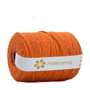 Hilaza Algodón 3mm Makrama 1kg Naranja