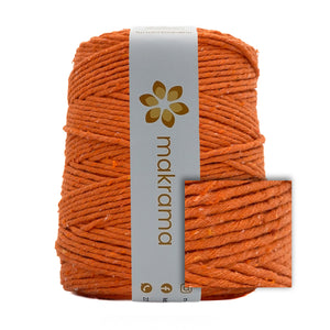 Hilaza Algodón 3mm Makrama 1kg Naranja