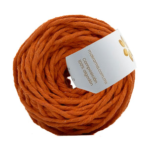 Hilaza Algodón Mini 3mm Makrama 150gr Naranja