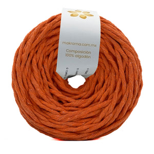 Hilaza Algodón 4mm Makrama 500gr Naranja