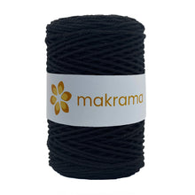 Cargar imagen en el visor de la galería, Cuerda Algodón 2mm Makrama 500gr Negro

